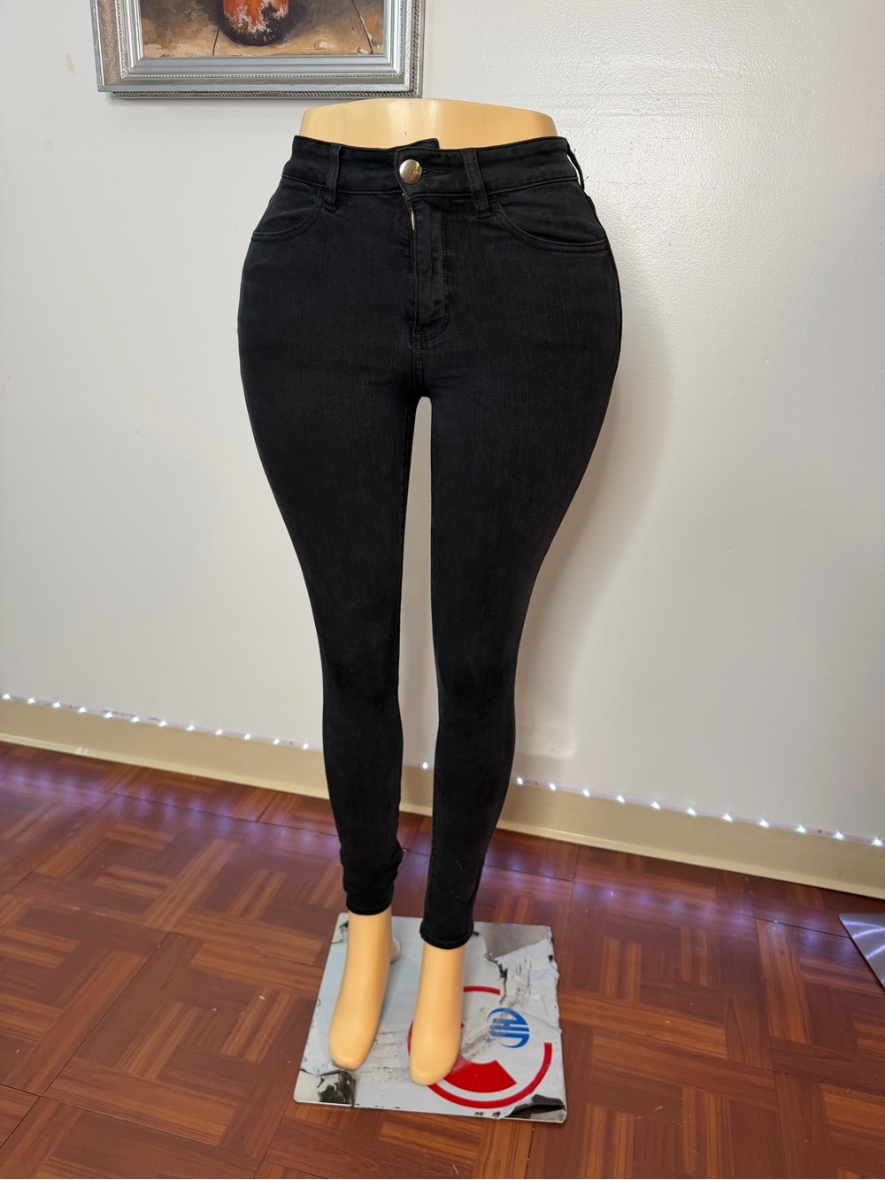 High-Rise Black Skinny Jeans for Women